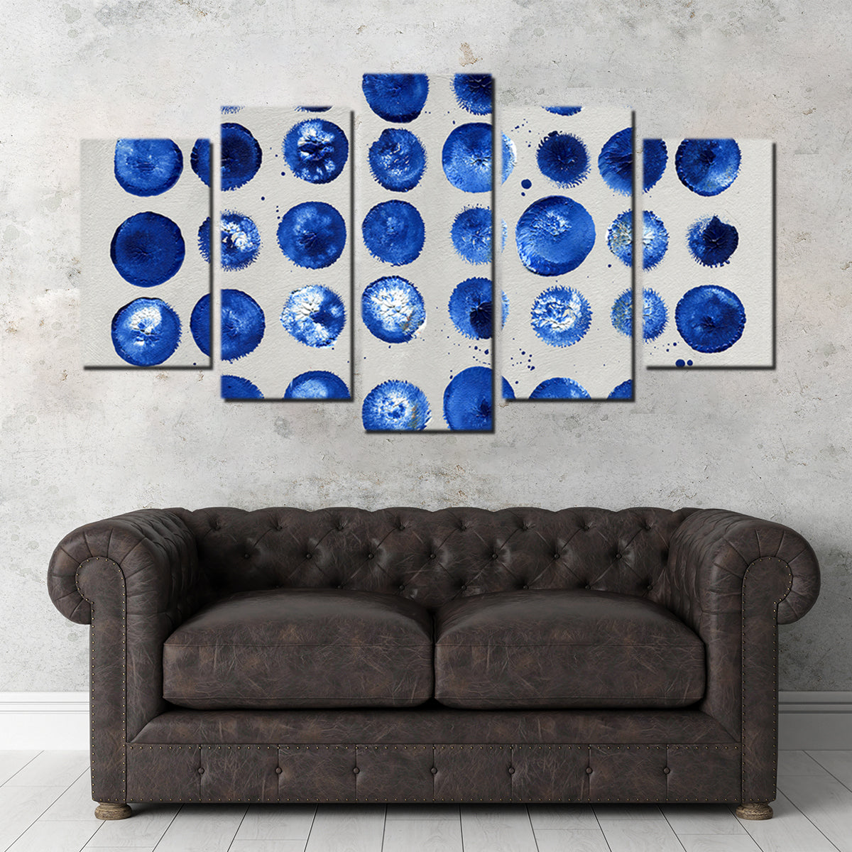 Blue Circles Wall Art