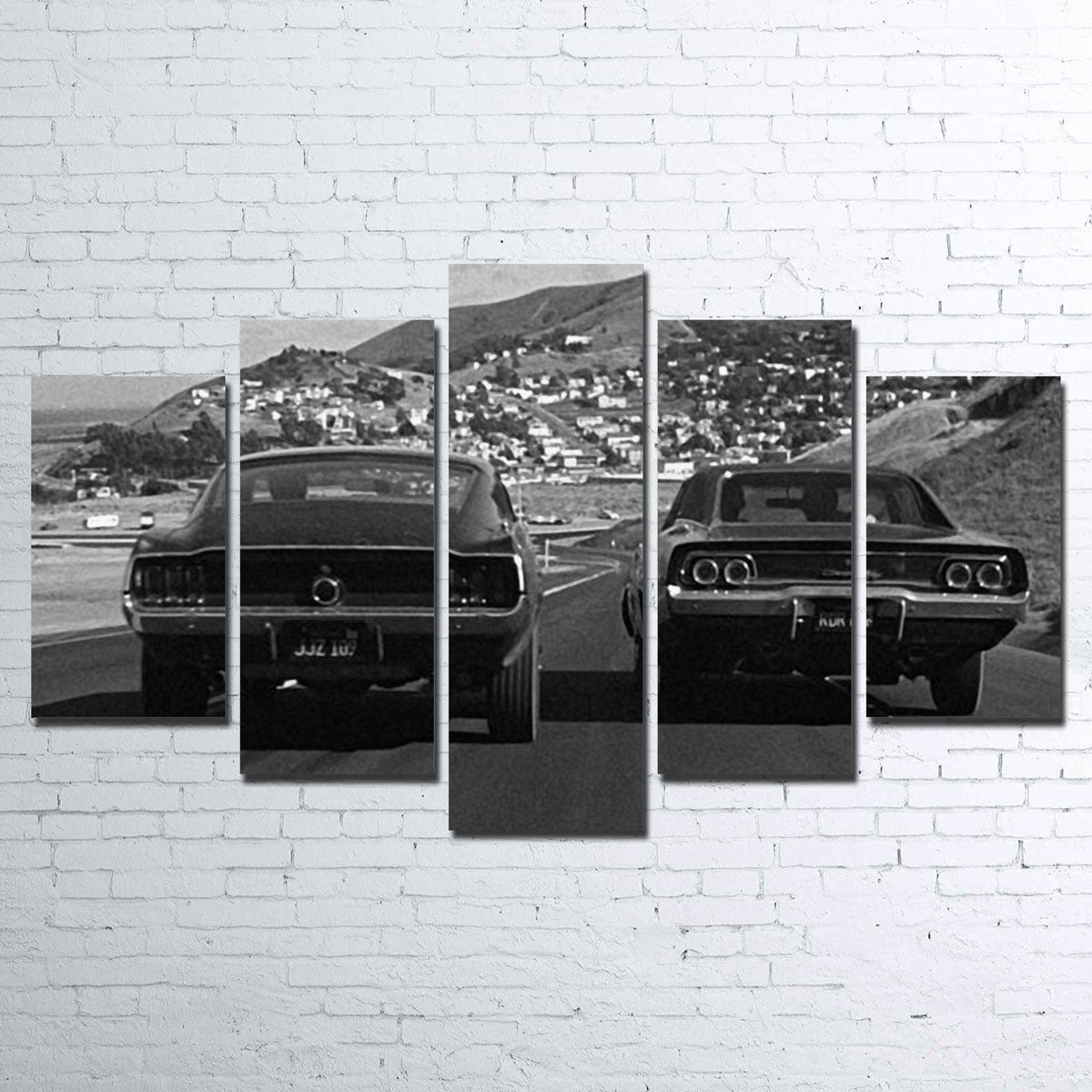 Car Chase Bullitt Canvas Set