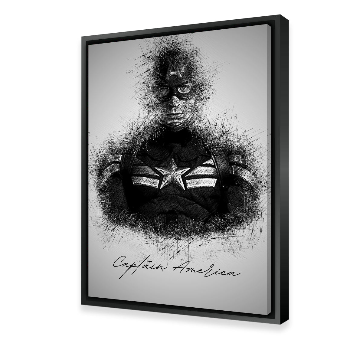 Captain America Sketch Wall Art