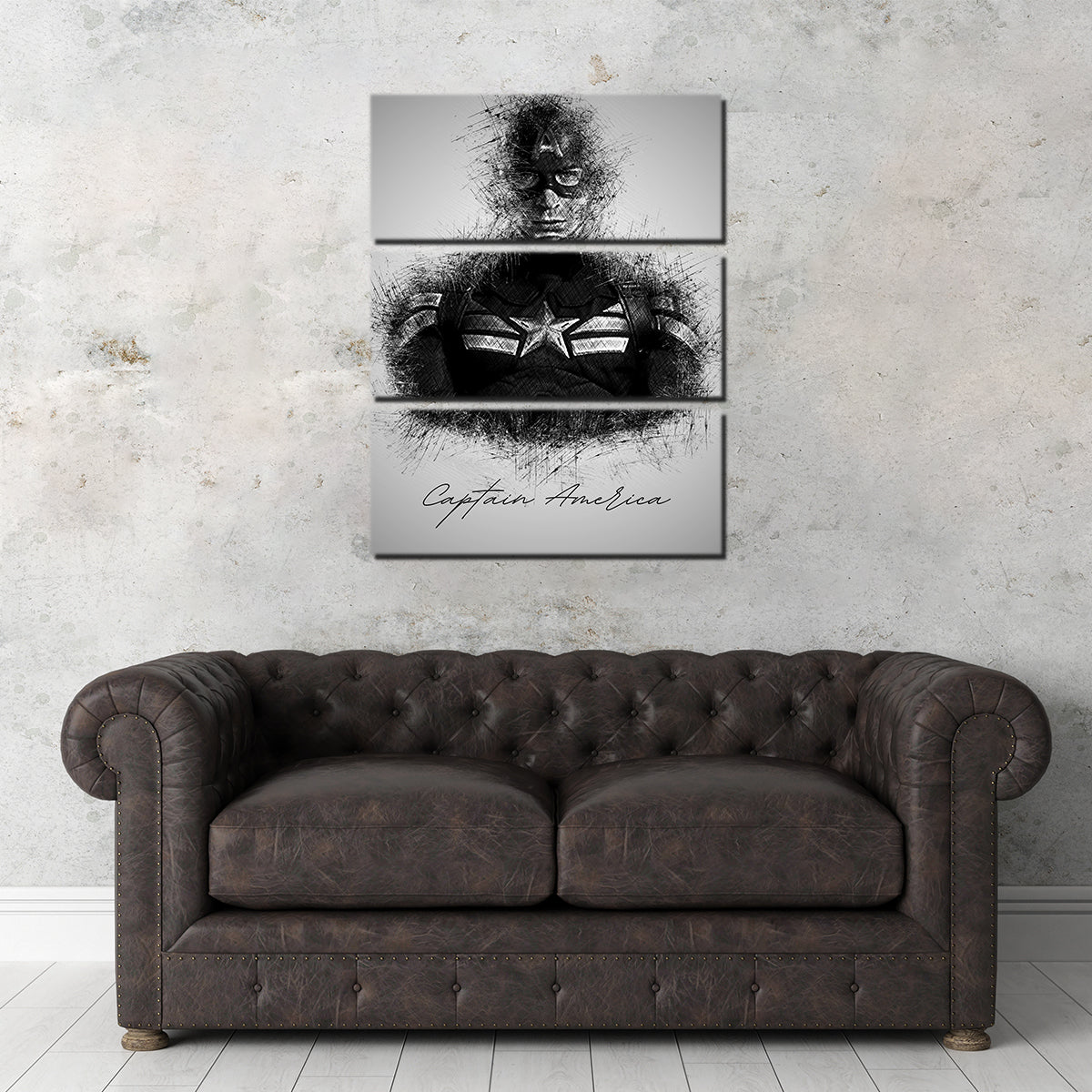 Captain America Sketch Wall Art