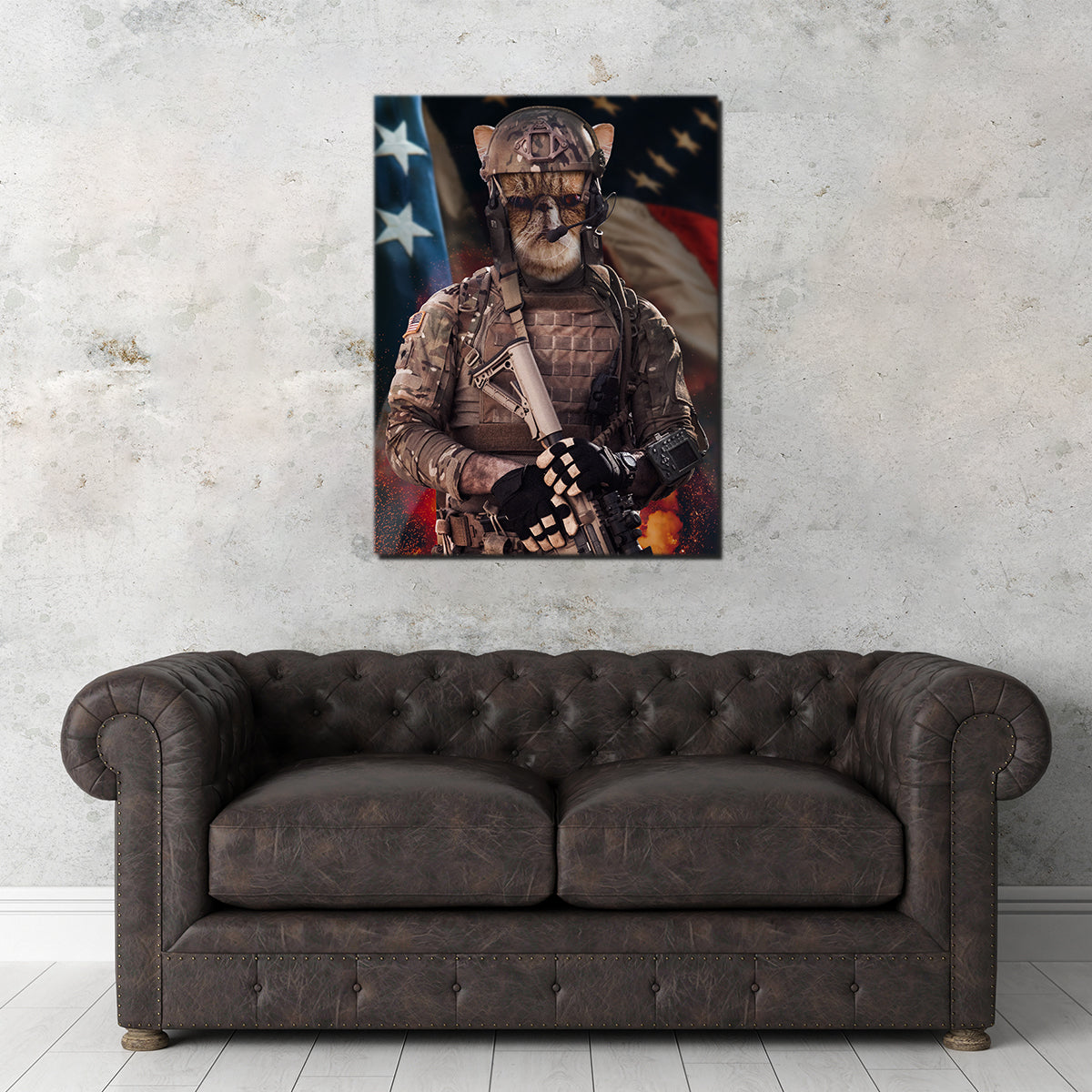 Cat Soldier Wall Art