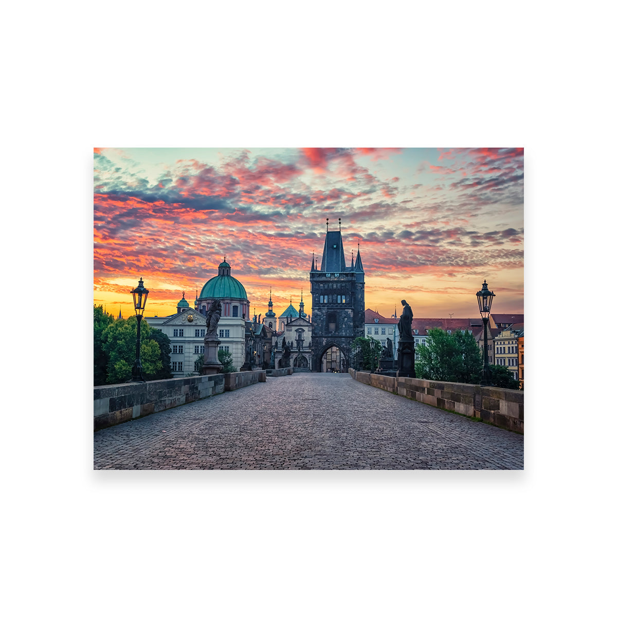Charles Bridge Sunrise Wall Art