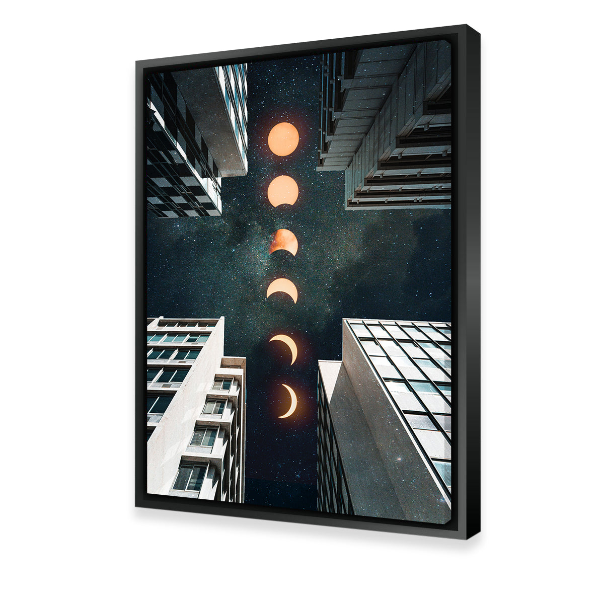 City Moonscape Buildings Wall Art
