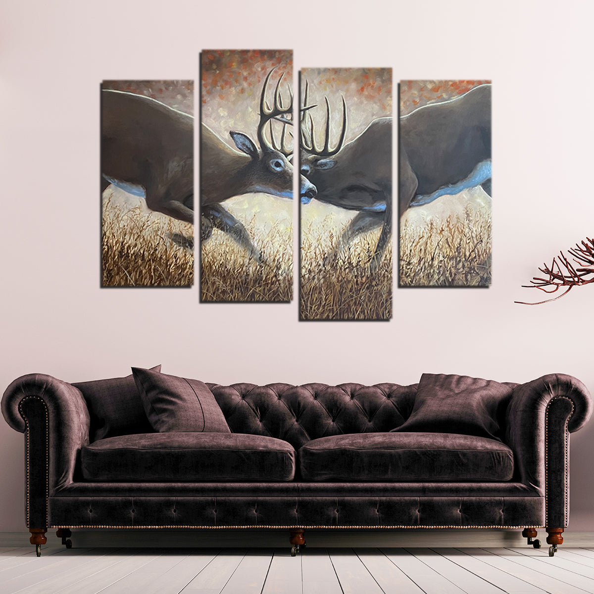 Clashing Elk Wall Art