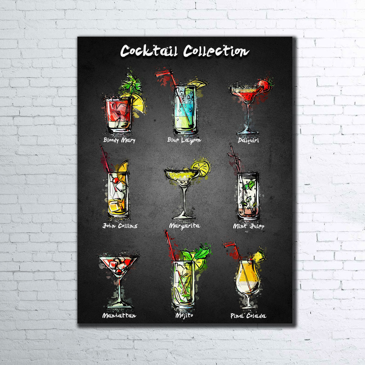 Cocktail Menu Wall Art
