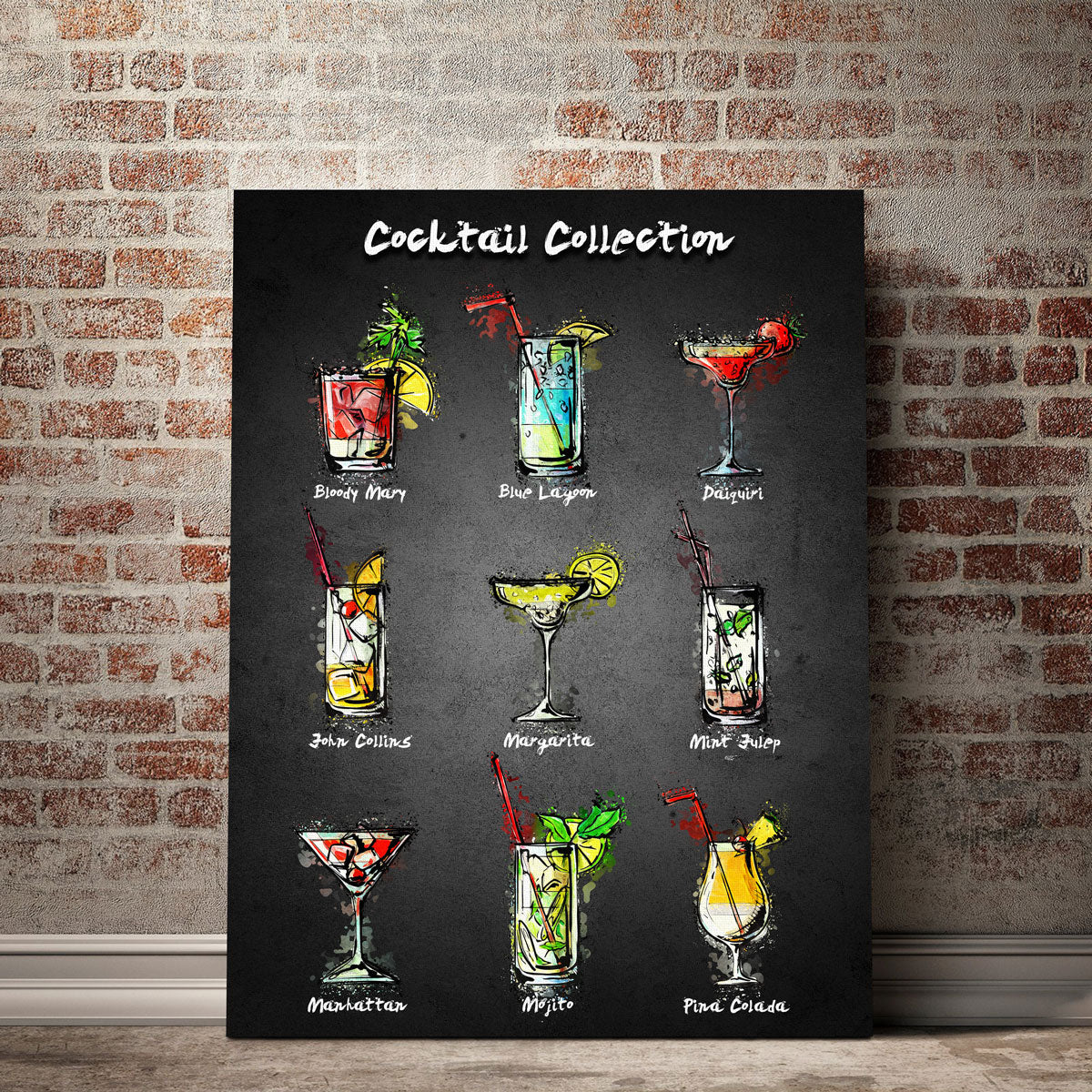 Cocktail Menu Wall Art