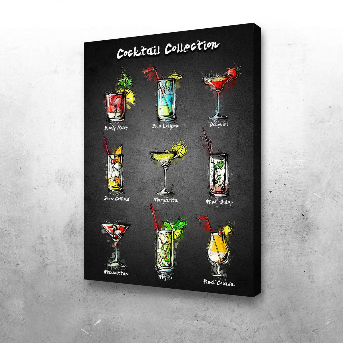 Cocktail Menu Wall Art