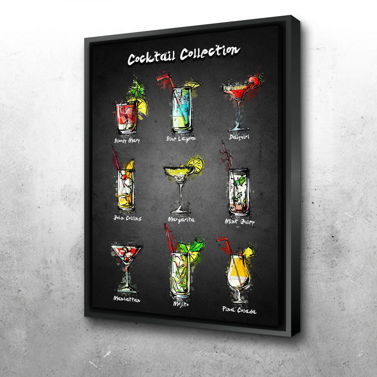 Cocktail Menu Wall Art