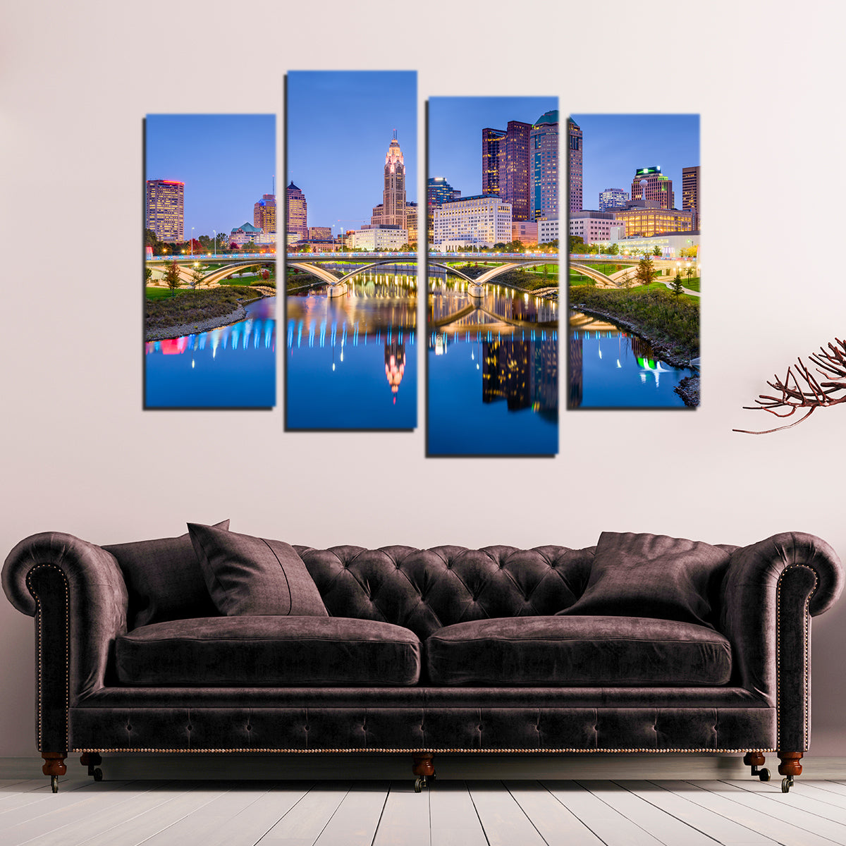 Columbus Skyline Wall Art