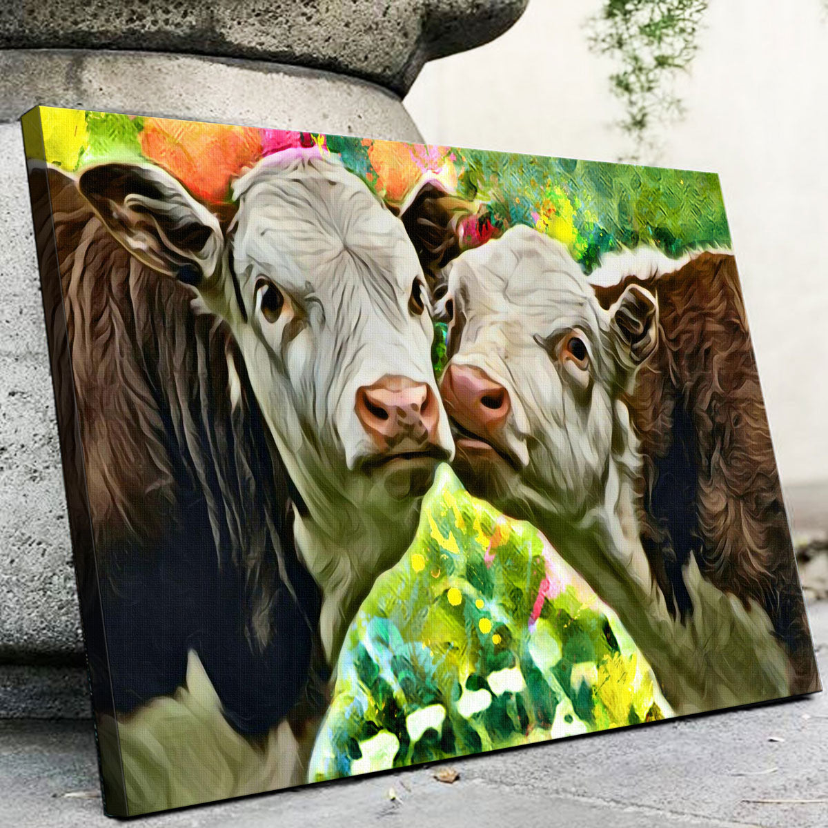 Cows Abstract Canvas Set