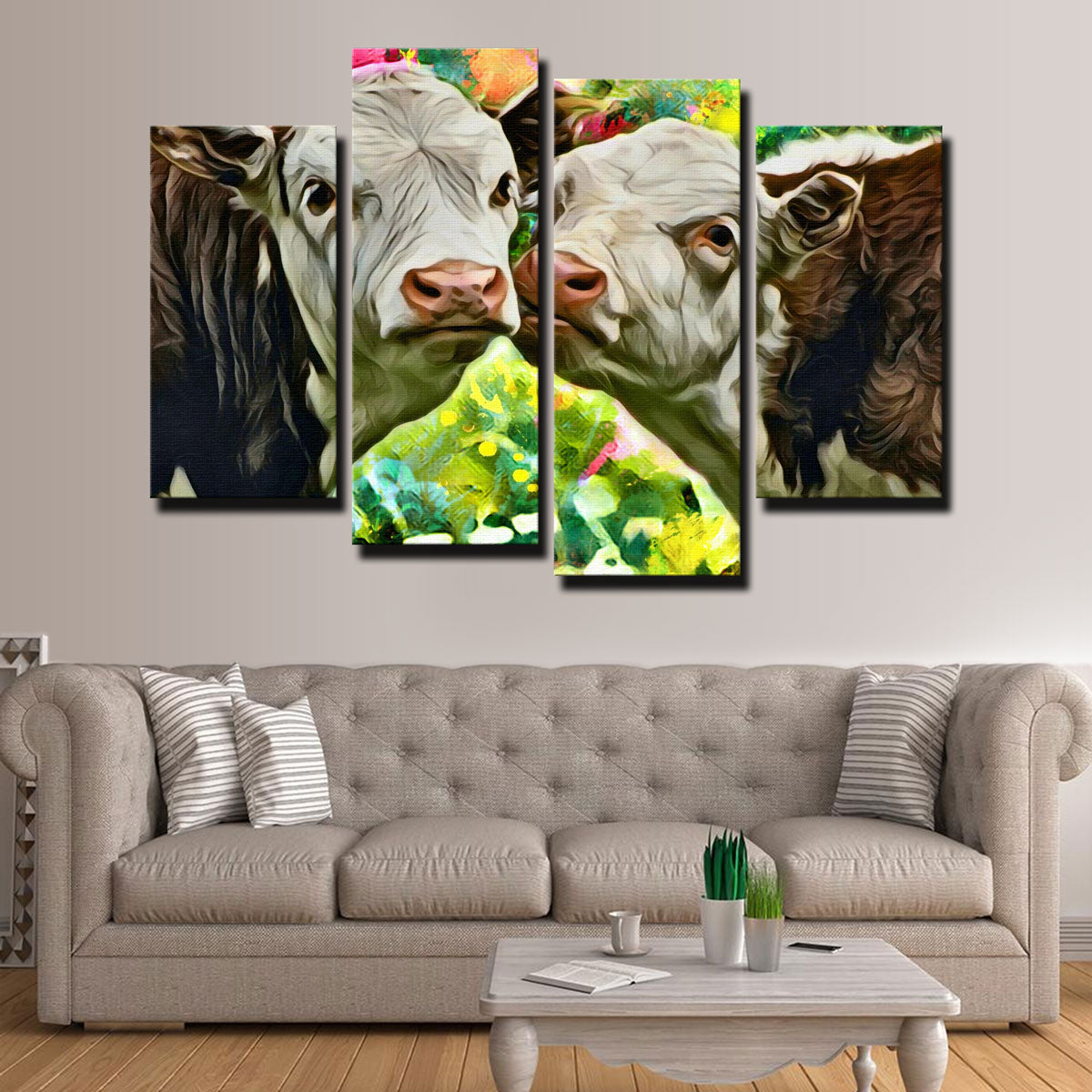 Cows Abstract Wall Art
