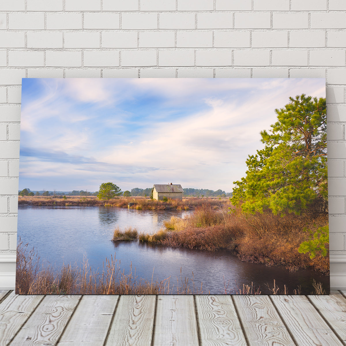 Cranberry Bog Pumpshack Sunrise Wall Art