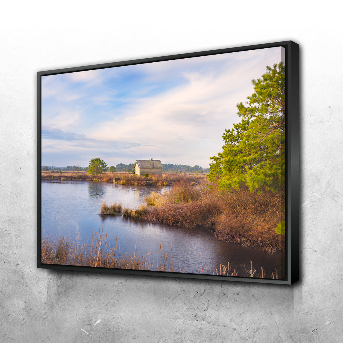 Cranberry Bog Pumpshack Sunrise Wall Art