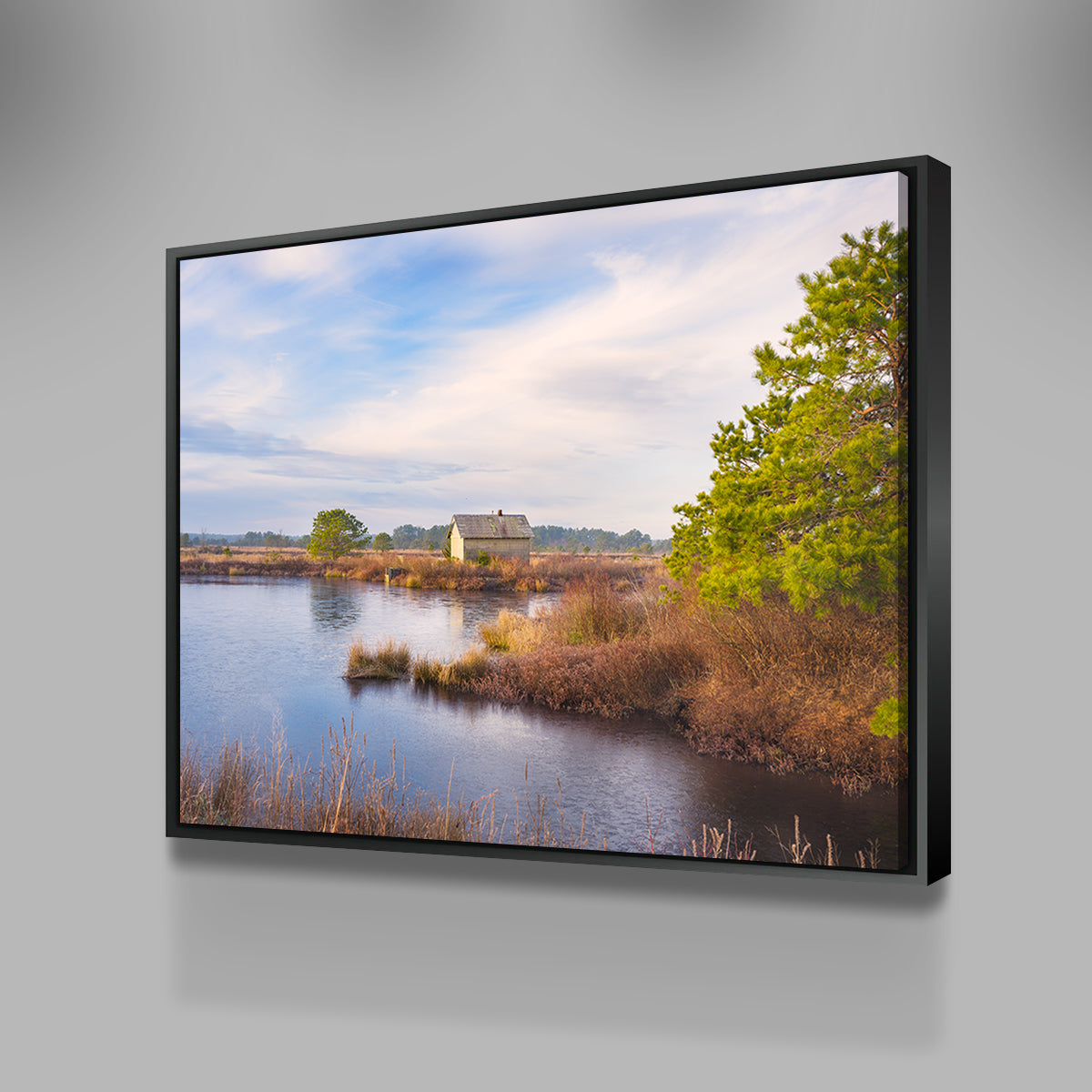Cranberry Bog Pumpshack Sunrise Wall Art