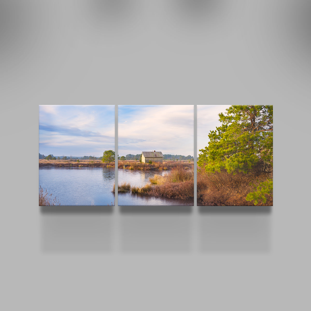 Cranberry Bog Pumpshack Sunrise Wall Art
