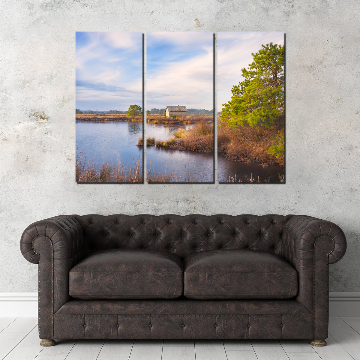 Cranberry Bog Pumpshack Sunrise Wall Art