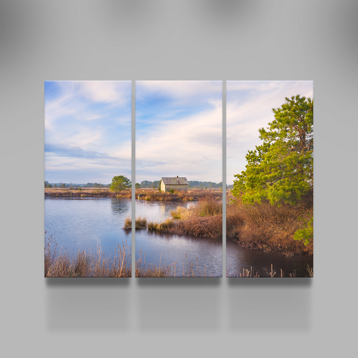 Cranberry Bog Pumpshack Sunrise Wall Art