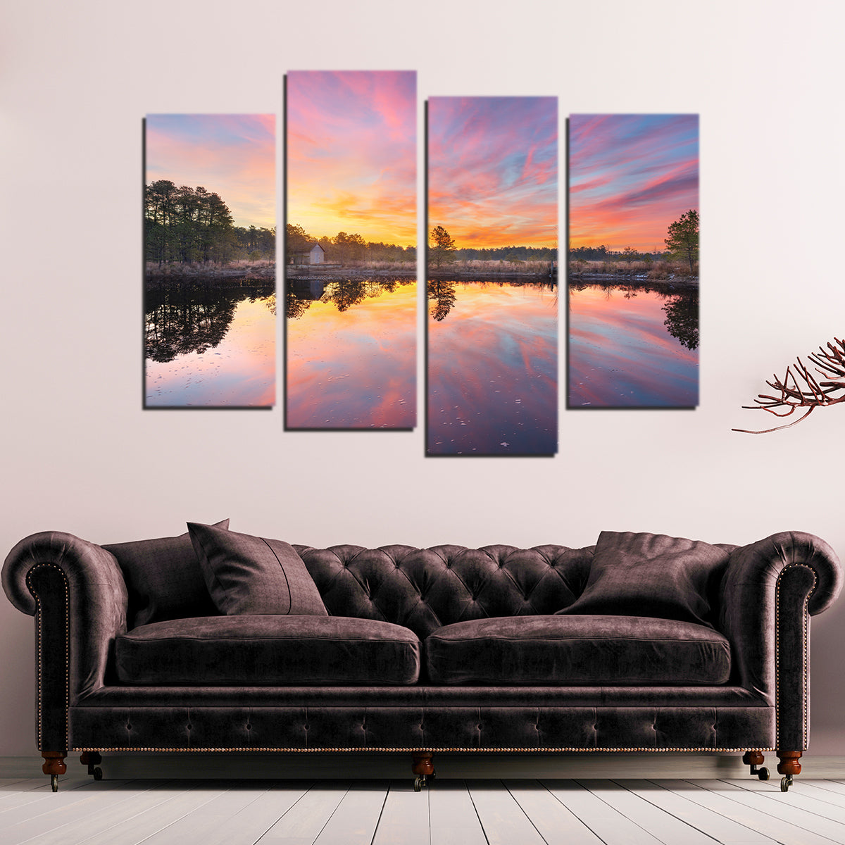 Cranberry Bog Sunrise Big Skies Wall Art