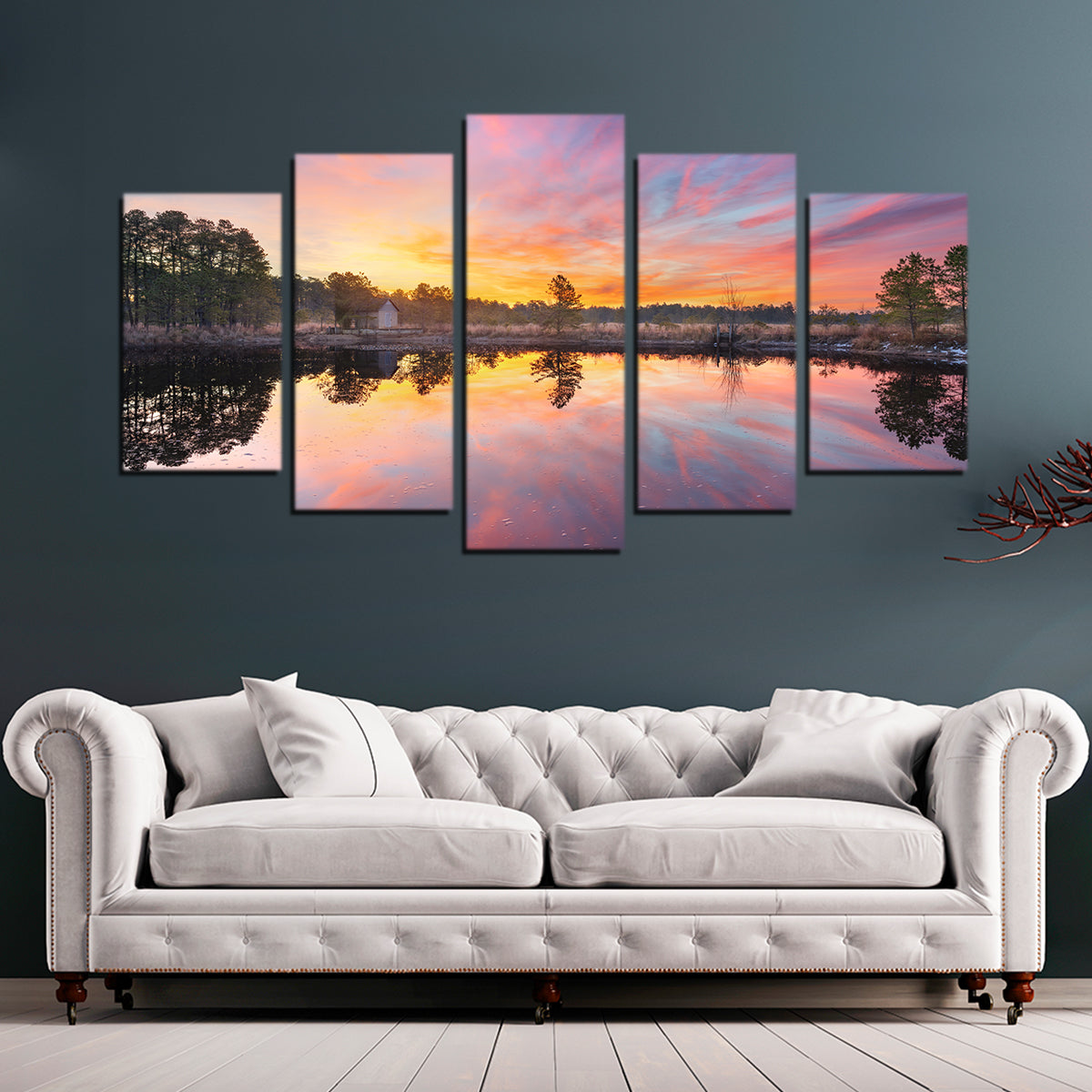Cranberry Bog Sunrise Big Skies Wall Art