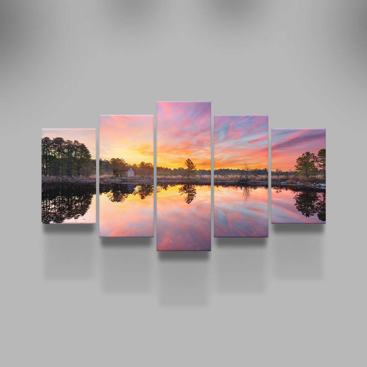 Cranberry Bog Sunrise Big Skies Wall Art