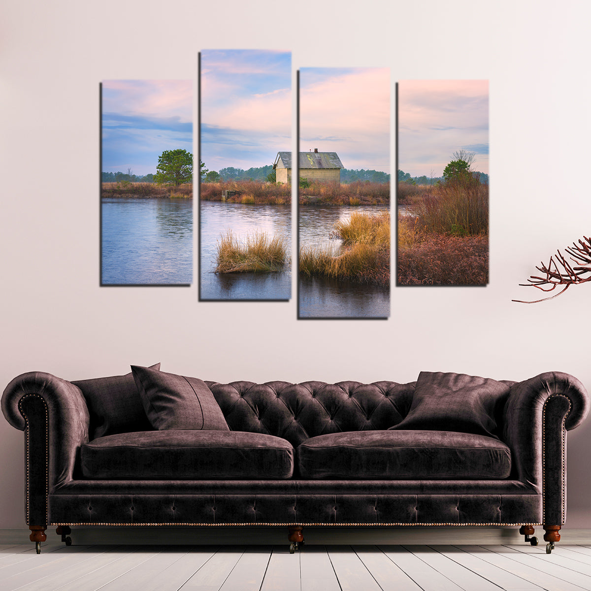 Cranberry Bog Winter Transition Wall Art