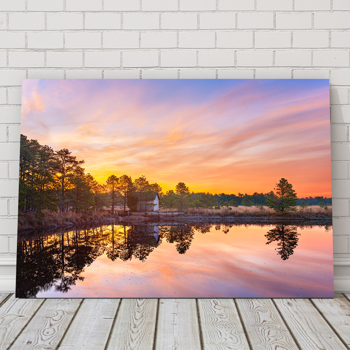Cranberry Bogs Mirrored Mornings Wall Art