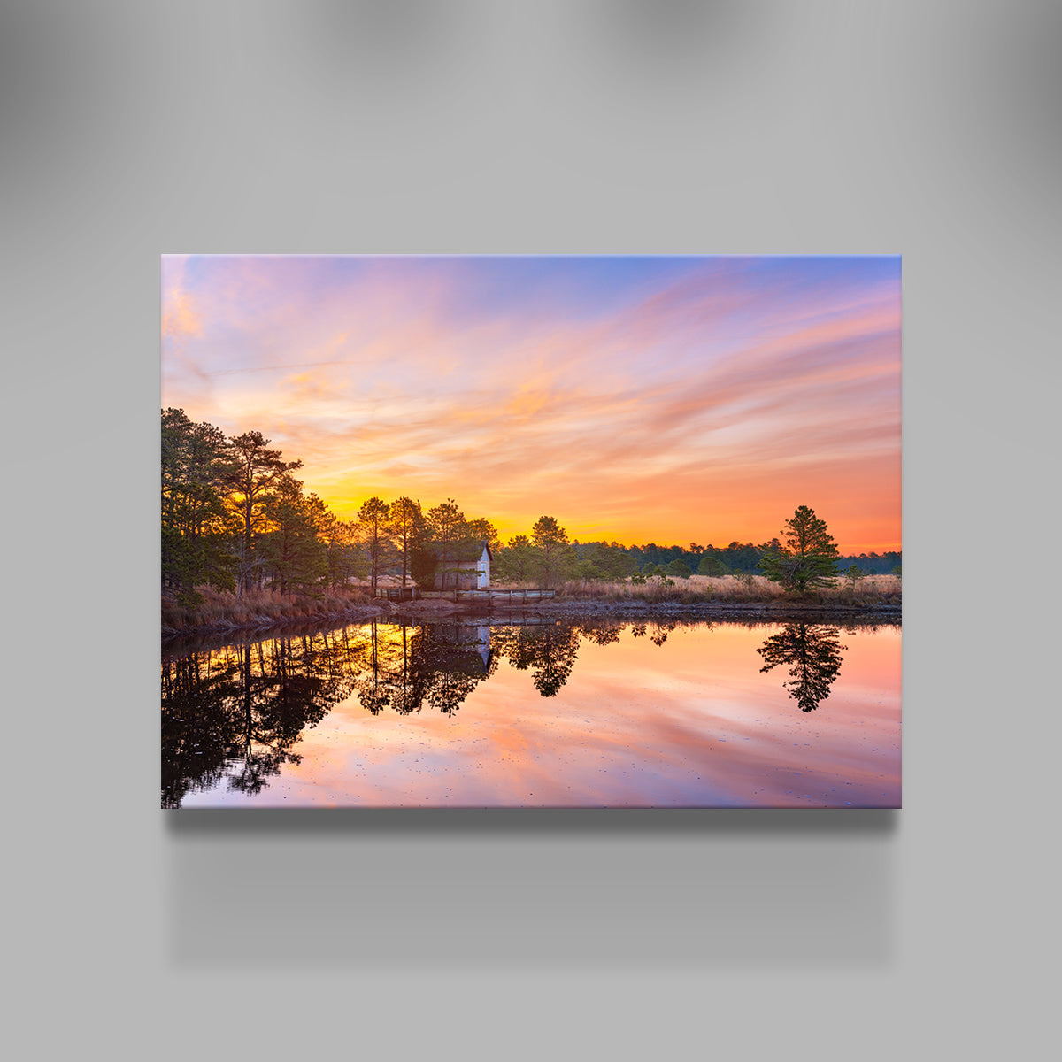 Cranberry Bogs Mirrored Mornings Wall Art