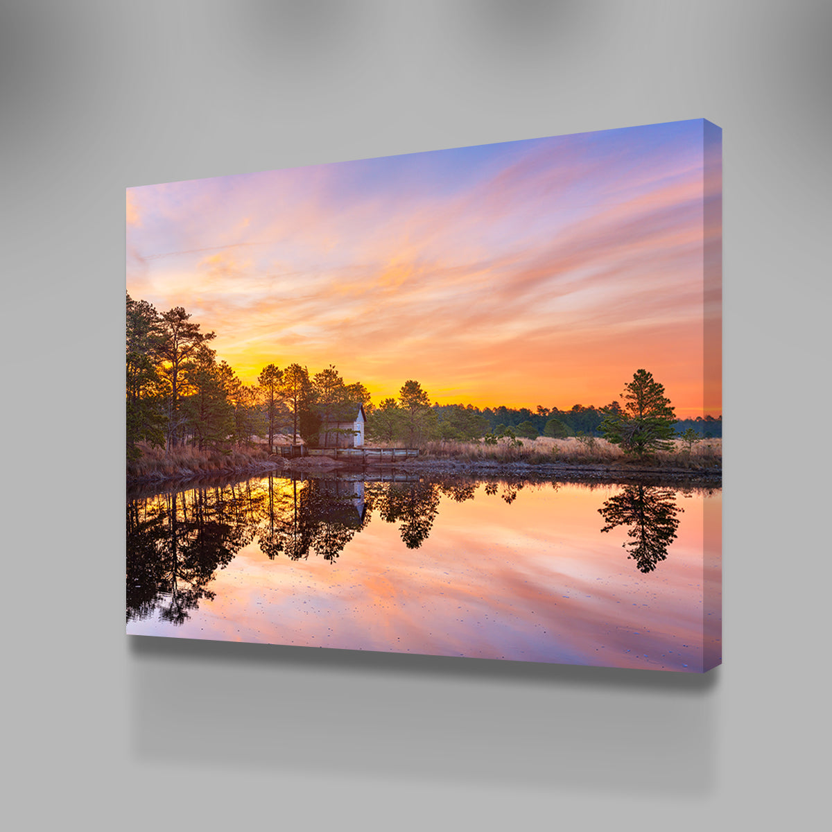 Cranberry Bogs Mirrored Mornings Wall Art