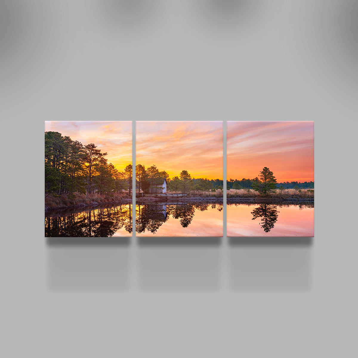 Cranberry Bogs Mirrored Mornings Wall Art