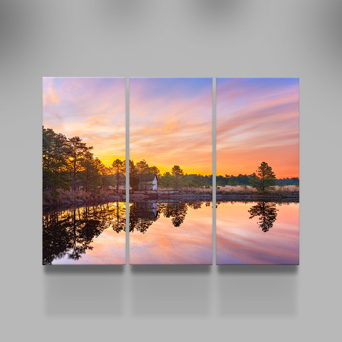 Cranberry Bogs Mirrored Mornings Wall Art