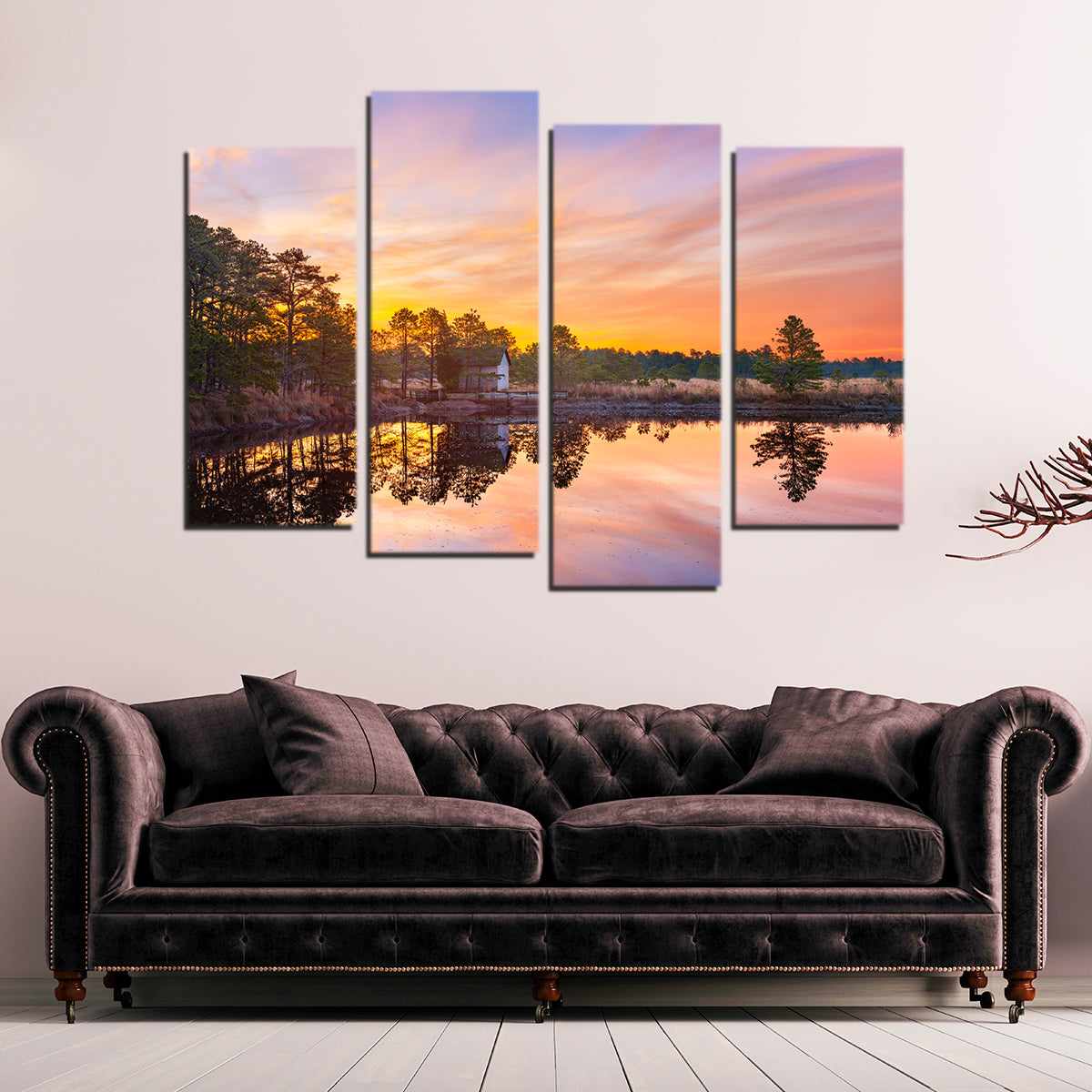 Cranberry Bogs Mirrored Mornings Wall Art