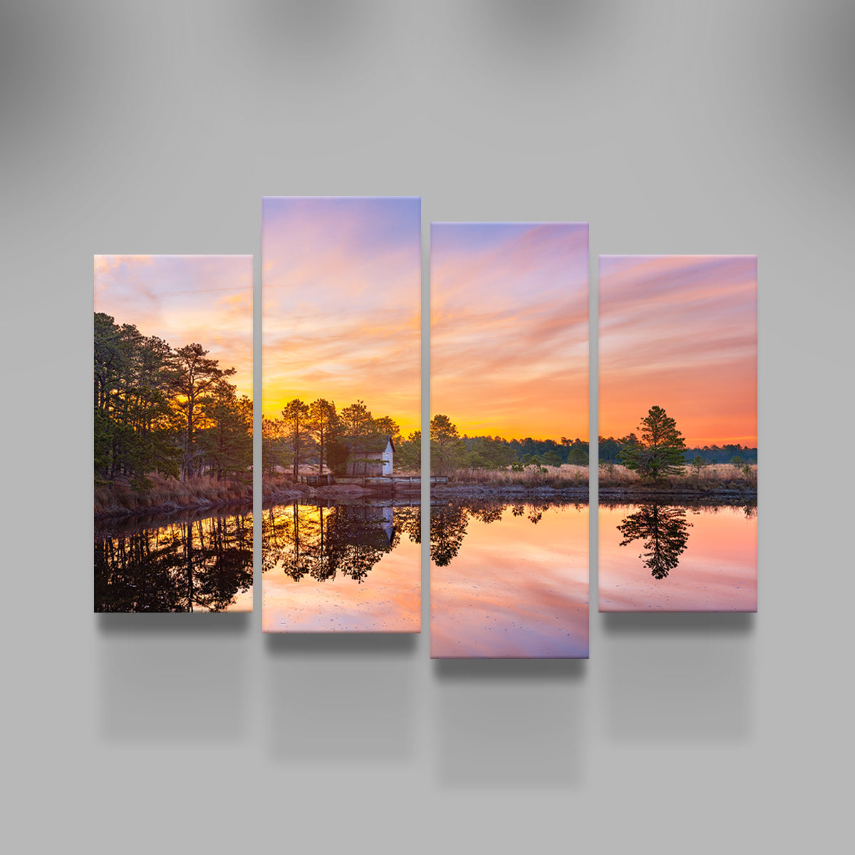 Cranberry Bogs Mirrored Mornings Wall Art