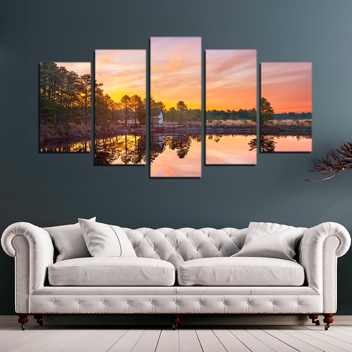 Cranberry Bogs Mirrored Mornings Wall Art