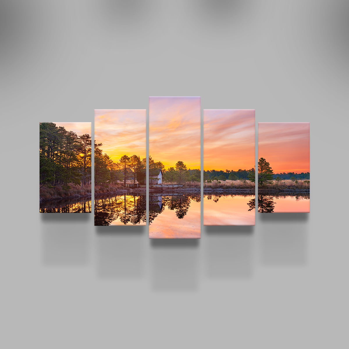 Cranberry Bogs Mirrored Mornings Wall Art