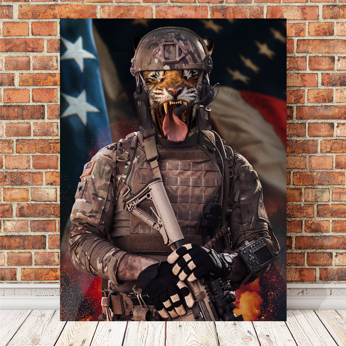 Cry Tiger Soldier Wall Art