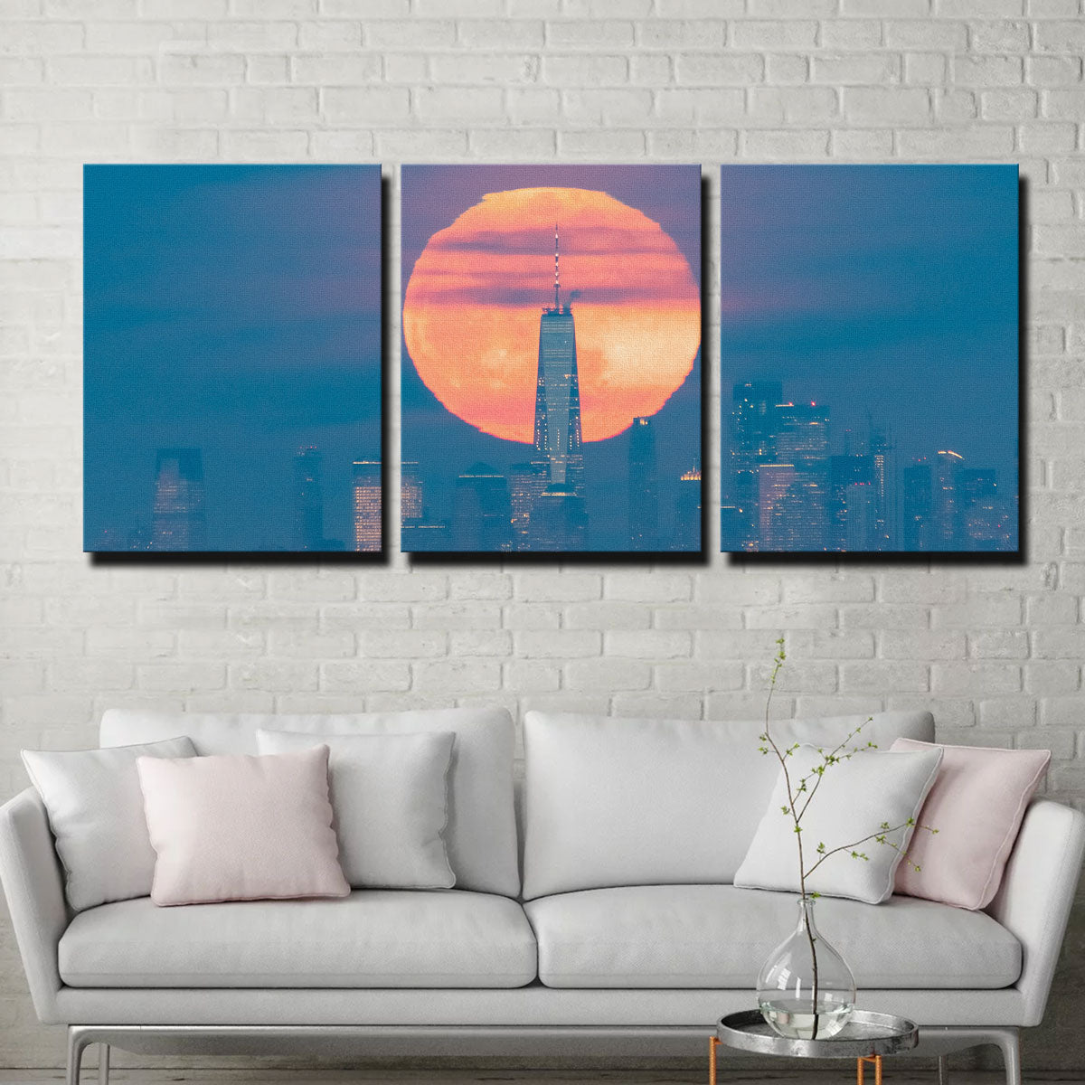 New York Sun Skyline Wall Art