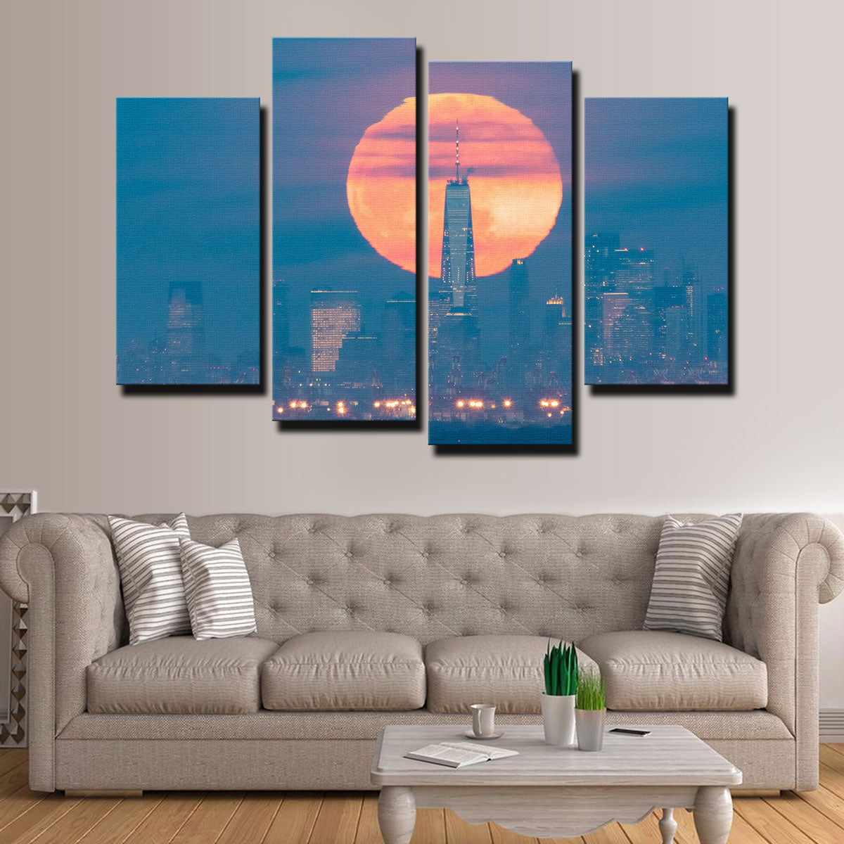 New York Sun Skyline Wall Art