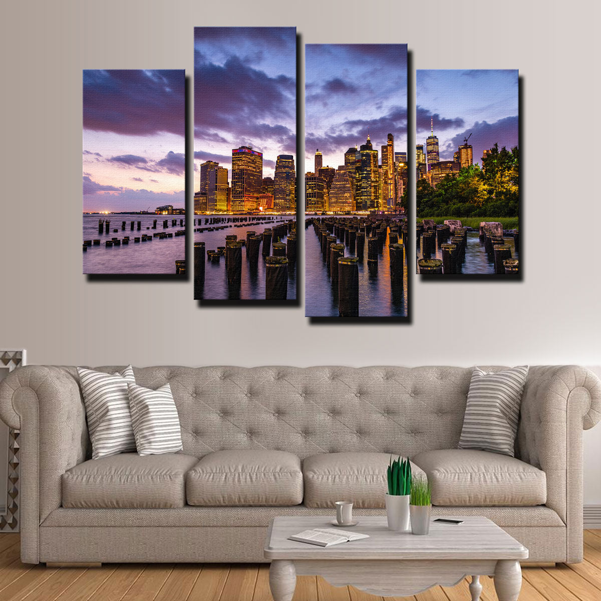 Colorful New York Skyline Wall Art