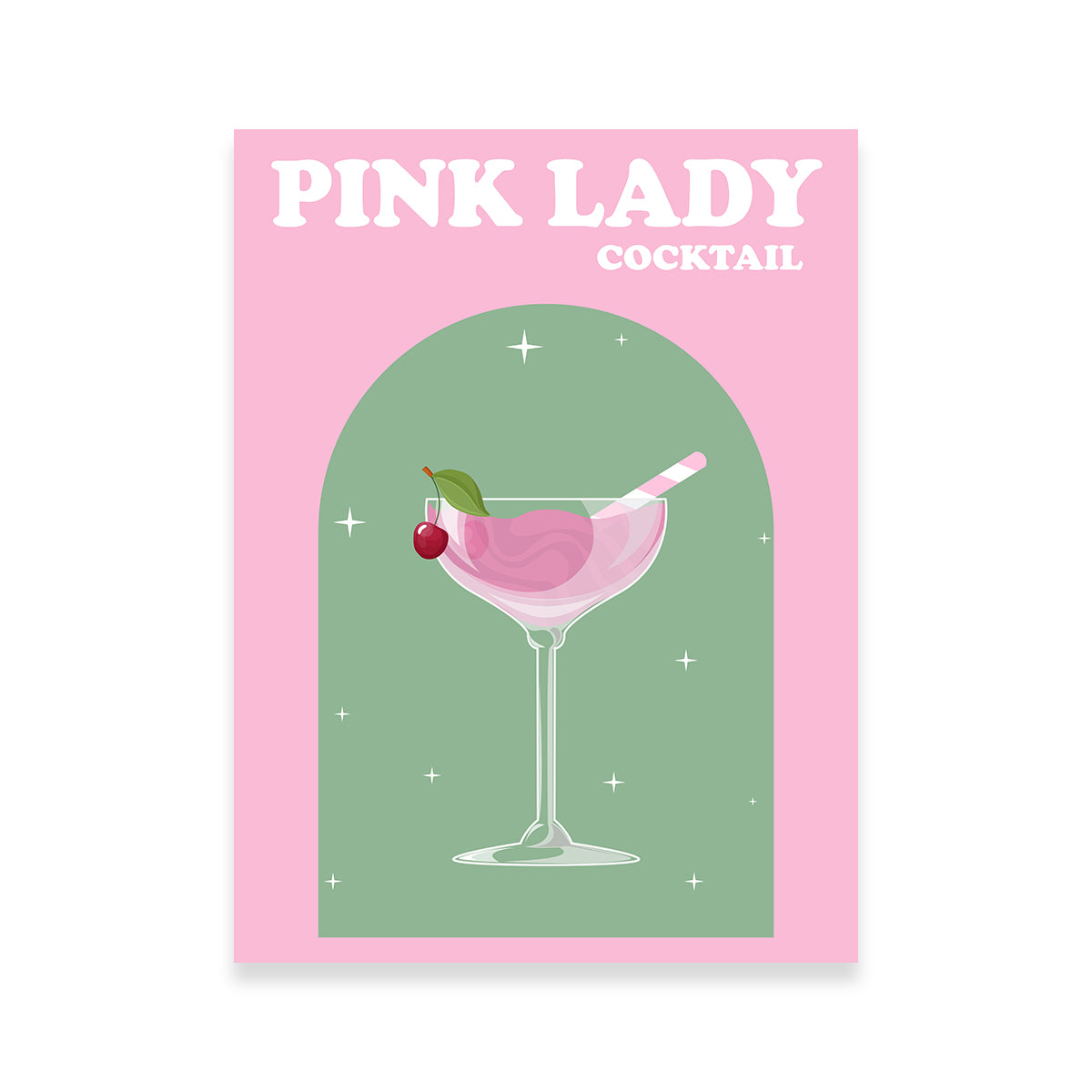 Drink Pink Lady Wall Art