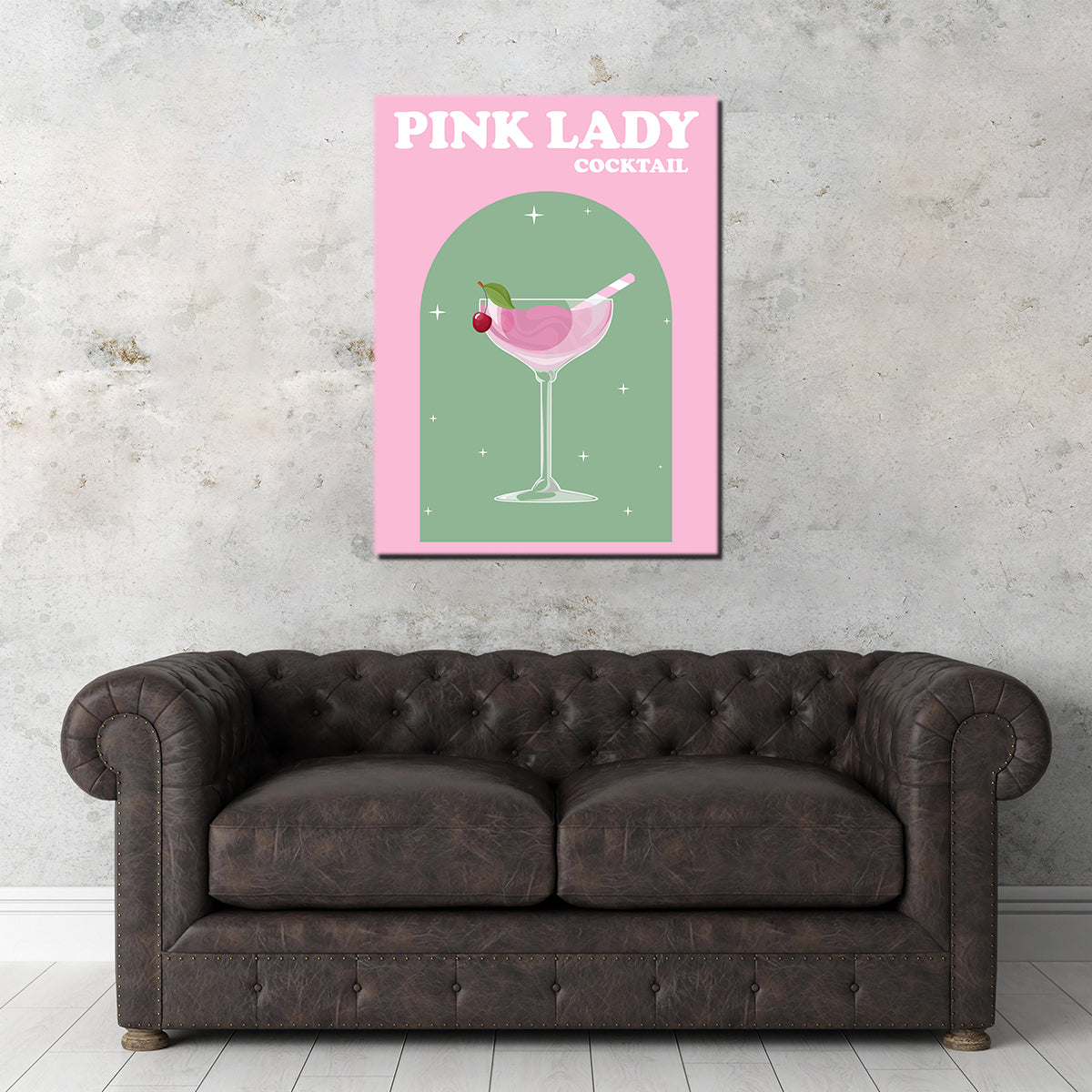 Drink Pink Lady Wall Art