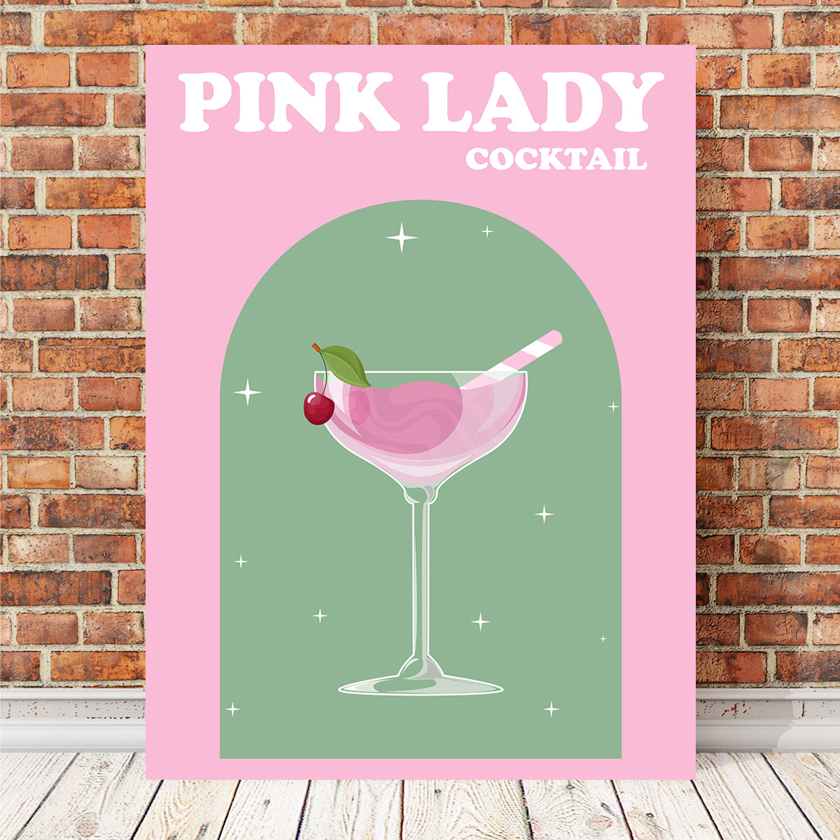 Drink Pink Lady Wall Art