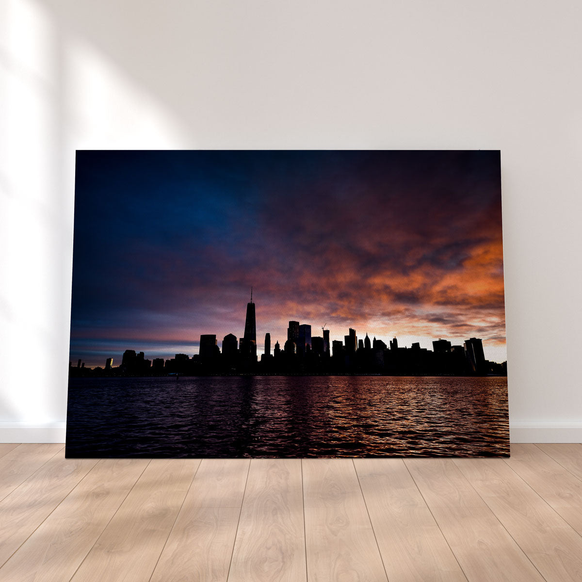 NYC Dark Sun Skyline Wall Art