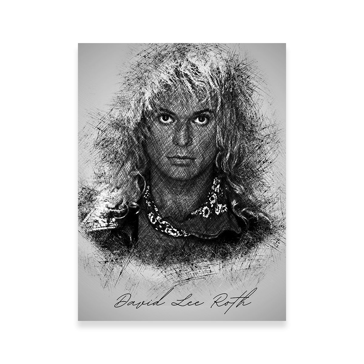 David Lee Roth Sketch Wall Art