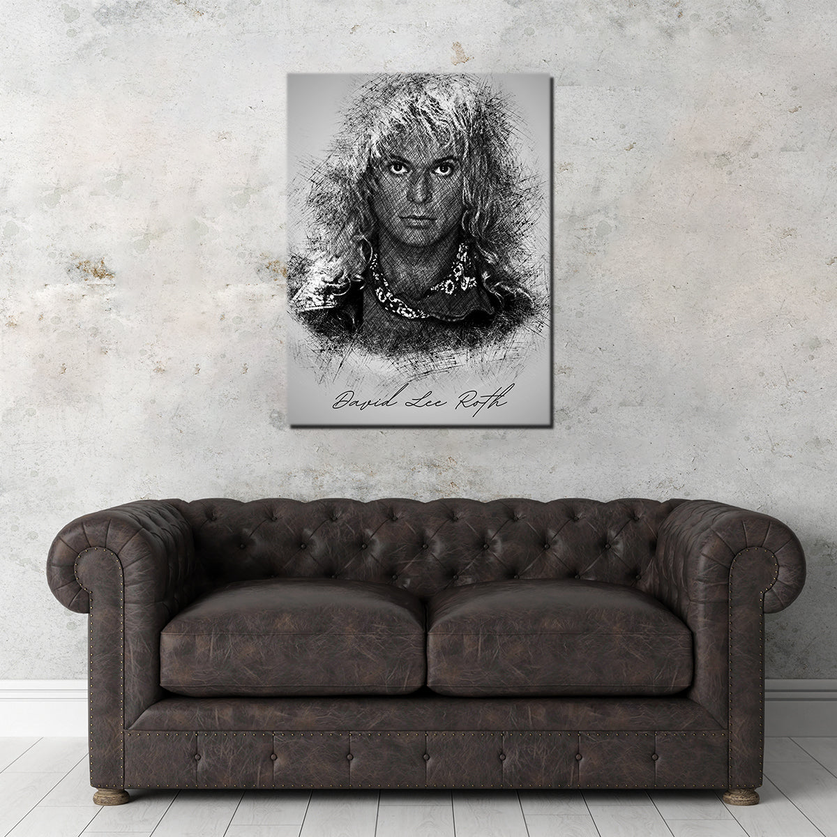 David Lee Roth Sketch Wall Art