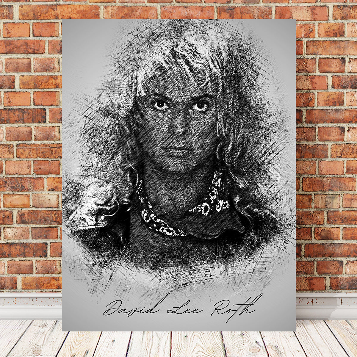 David Lee Roth Sketch Wall Art