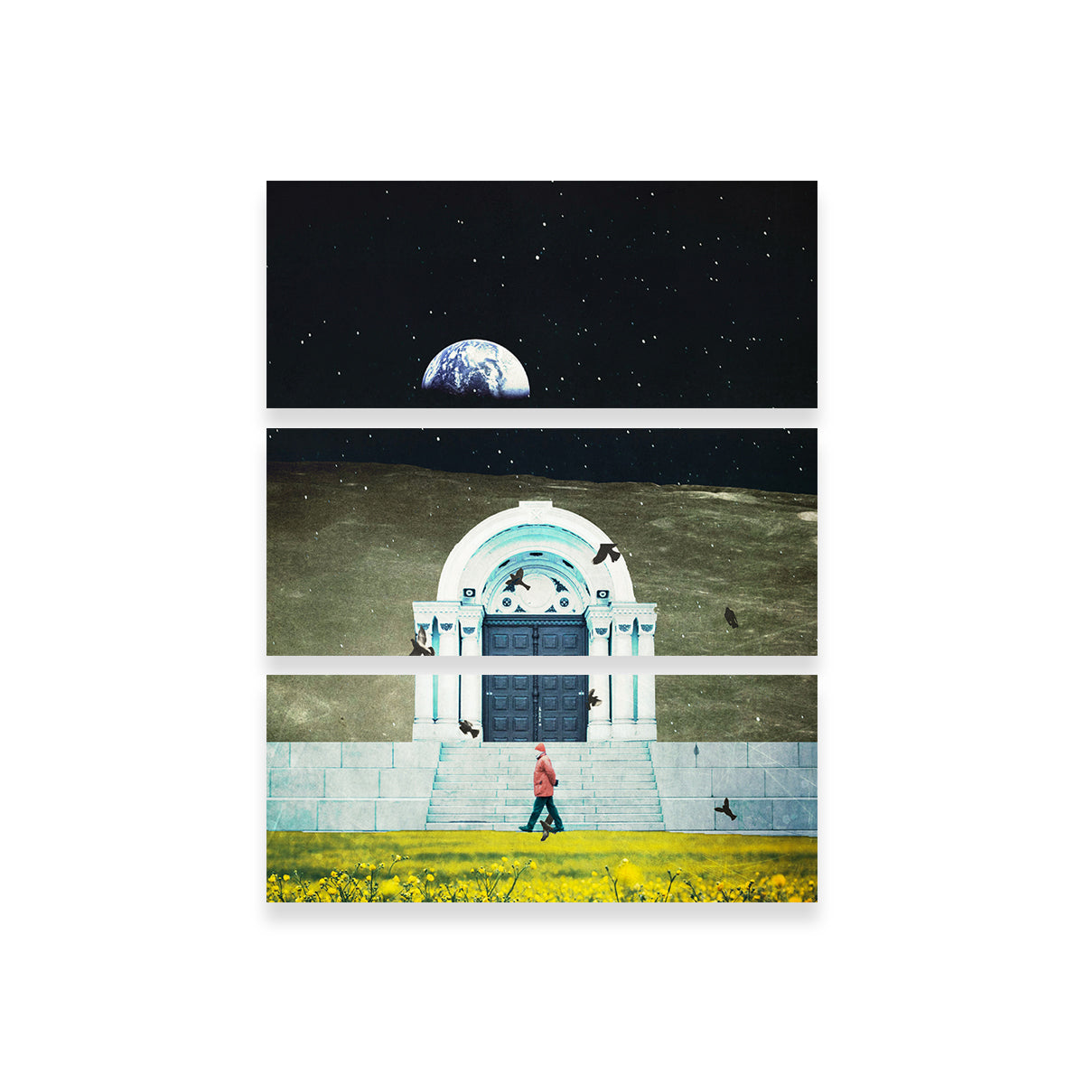 Day Night Stroll Gate Wall Art