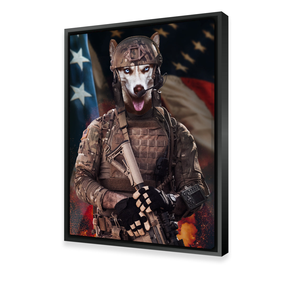 Doggy Soldier Wall Art