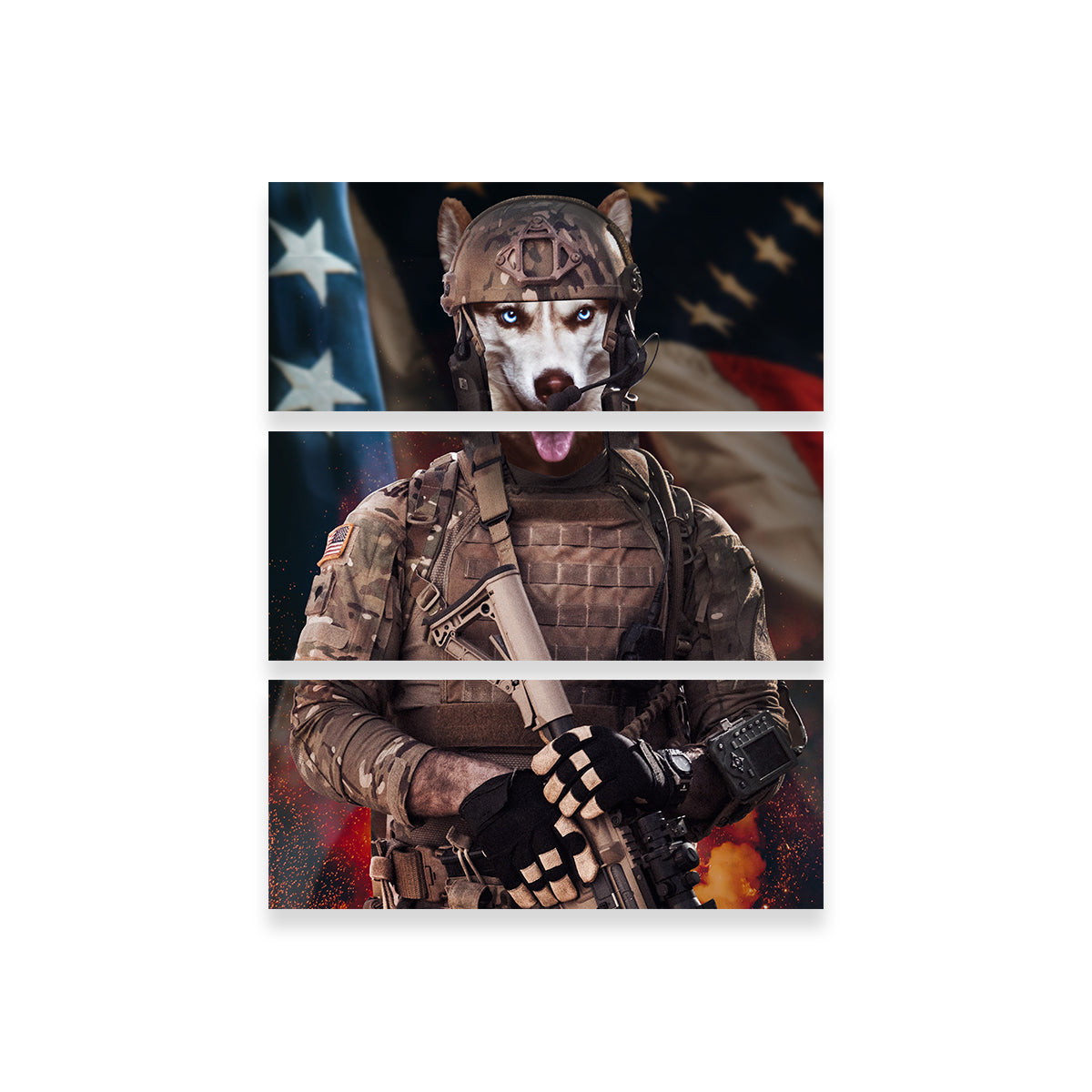 Doggy Soldier Wall Art