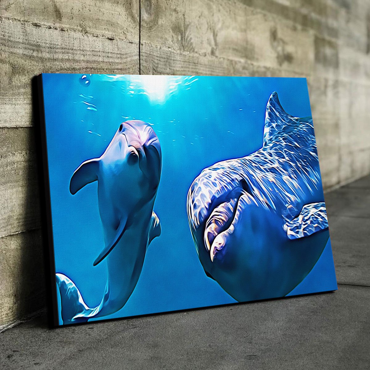Dolphin & Calf Canvas Set