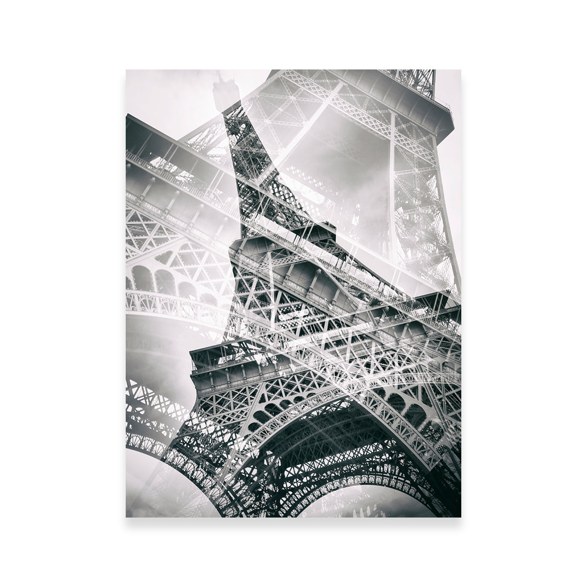 Eiffel Tower Double Exposure Wall Art